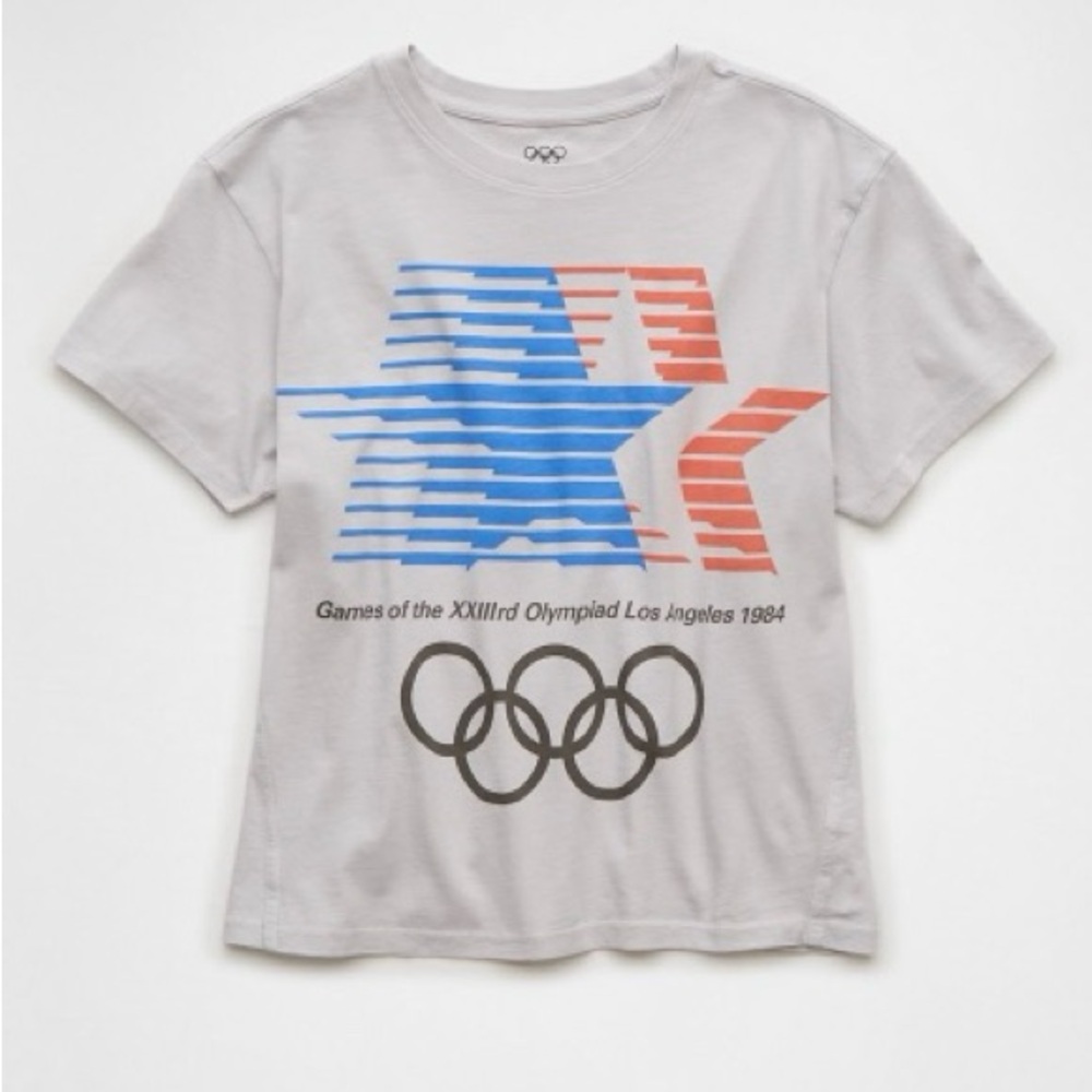 American Eagle Outfitters cropped Olympic Graphic T-Shirt